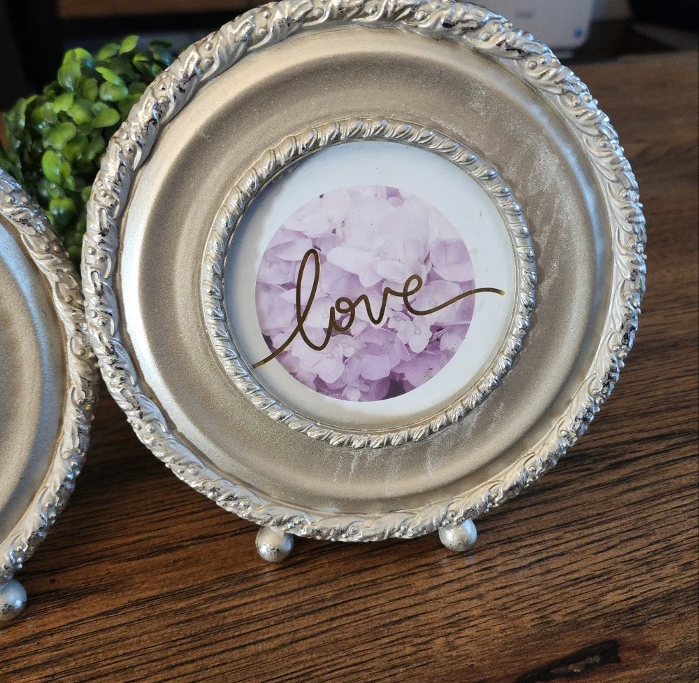 2pc Set of Round Braided Monochromatic Picture Frames - Picture 11 of 11